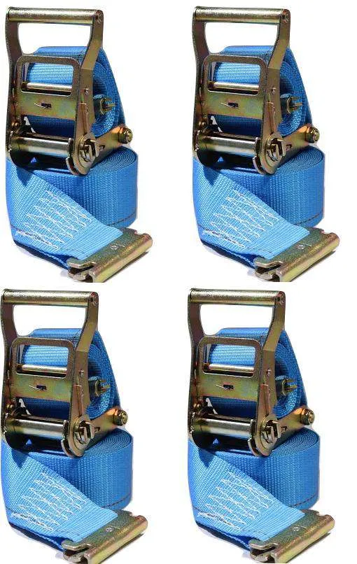 2 in x 20 Ft Van Ratchet Strap Logistic E-Track w/ Spring E 4 PACK | R20E