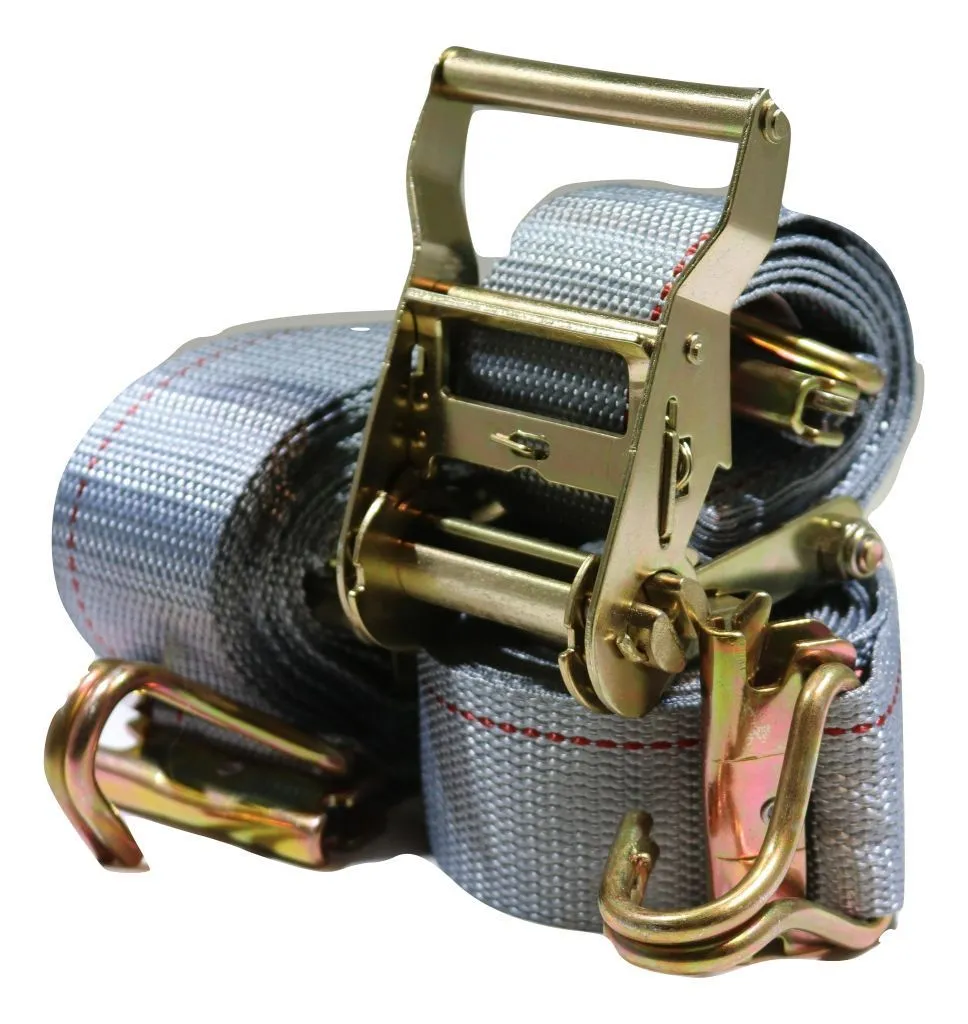 2" x 16 Ft Van Ratchet Straps E-Track w/ Spring E Fittings & Wire J Hooks | 8 PACK