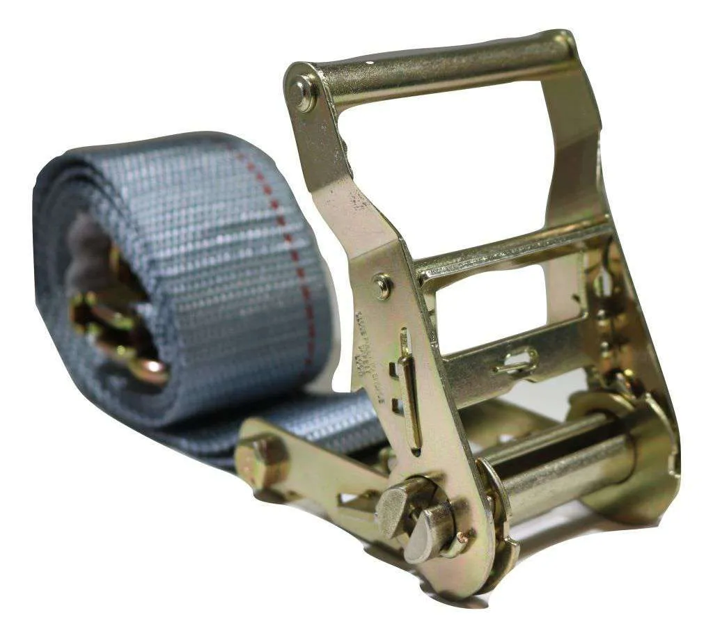 2" x 16 Ft Van Ratchet Straps E-Track w/ Spring E Fittings & Wire J Hooks | 8 PACK