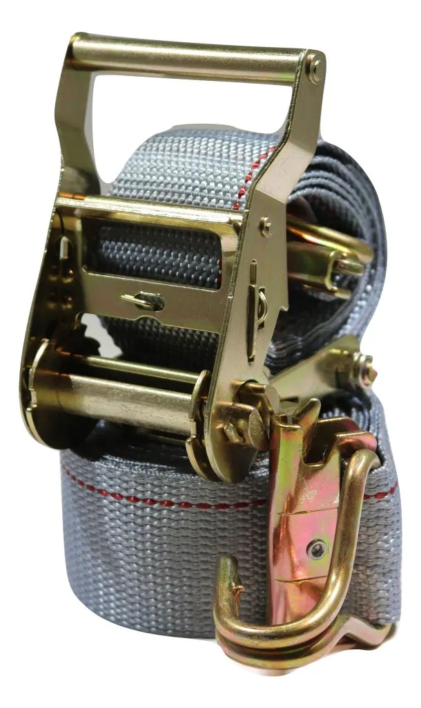 2" x 16 Ft Van Ratchet Straps Logistic E-Track w/ Spring E Fittings & Wire J Hooks | 2 PACK