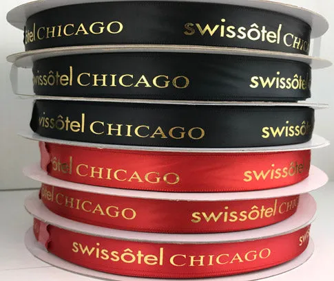 3/8" Satin Printed Ribbon By The Roll