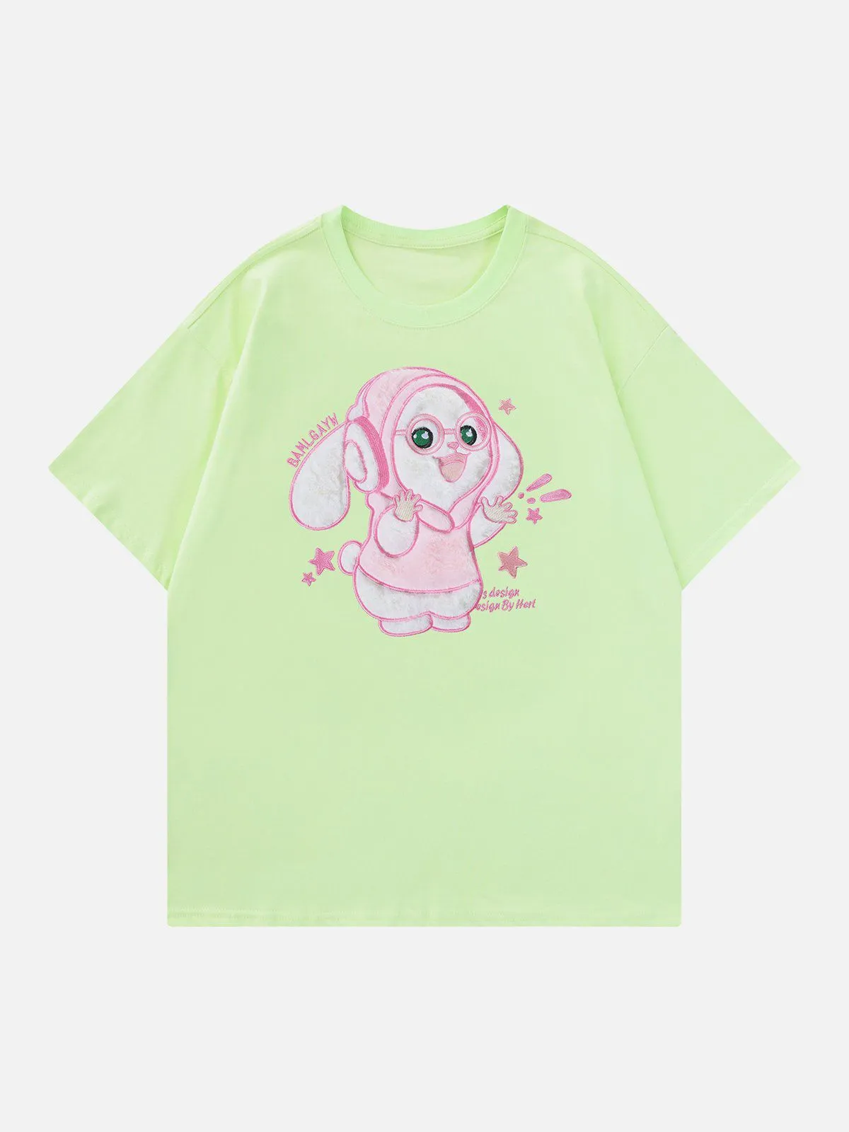 AlanBalen® - Cartoon Rabbit Embroidery Tee