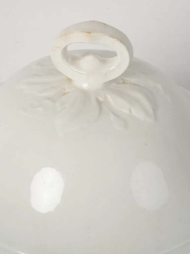 Antique French White Lidded Tureen - Sarreguemines 11¾"