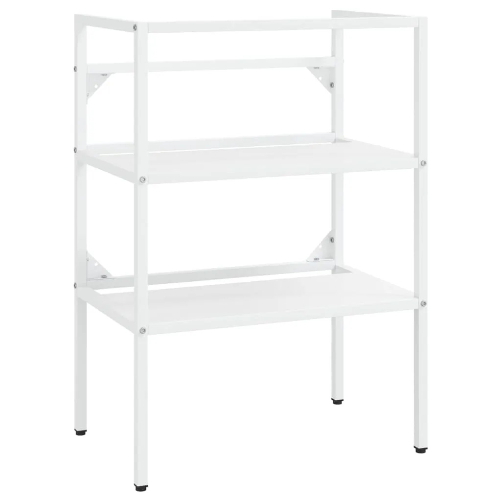 Bathroom Washbasin Frame White 59x38x83 cm Iron