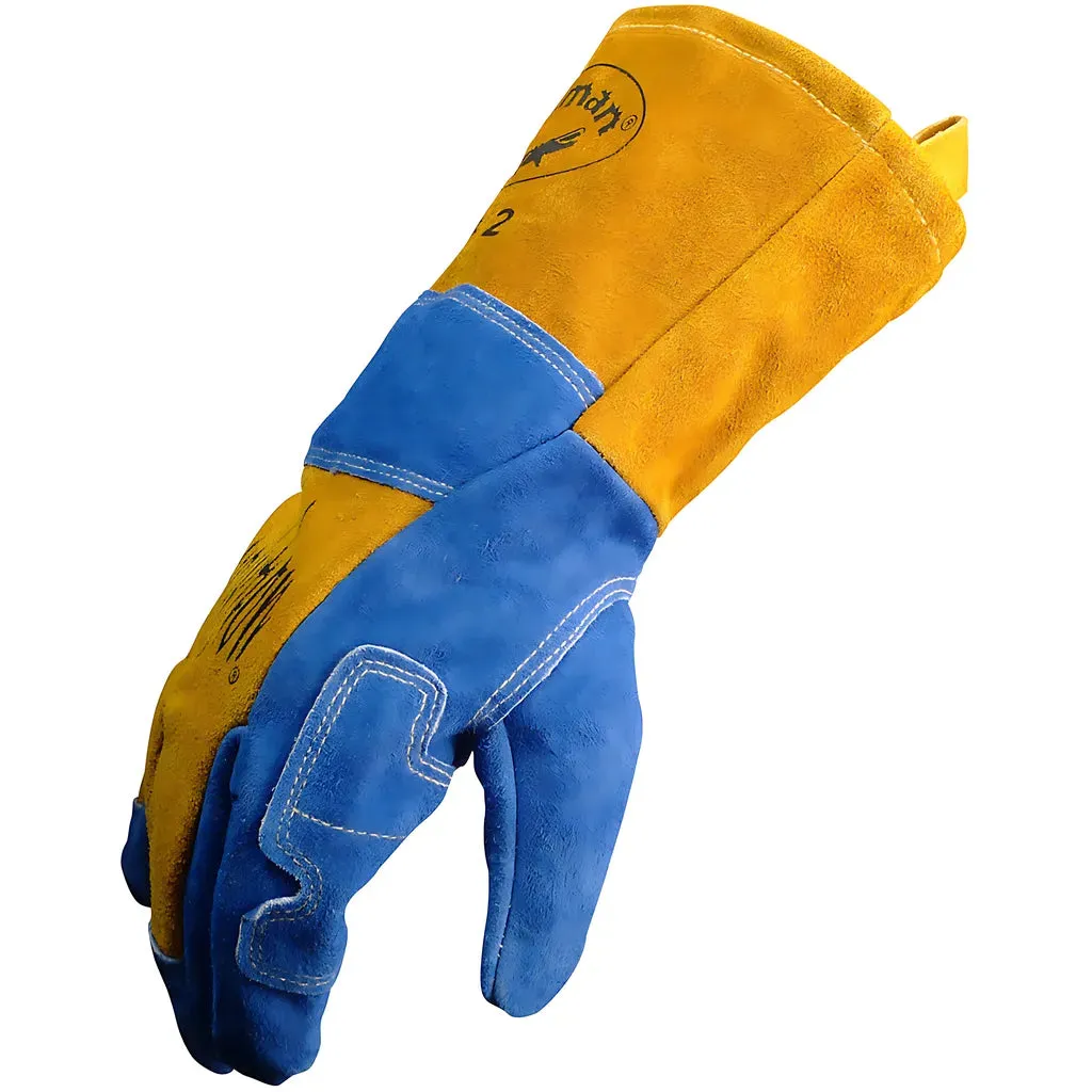 Caiman 1512 Premium Split Cowhide MIG/Stick Welder's Glove with Wool Lining