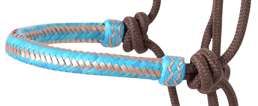 Classic Equine Braided Rawhide Nylon Rope Halter