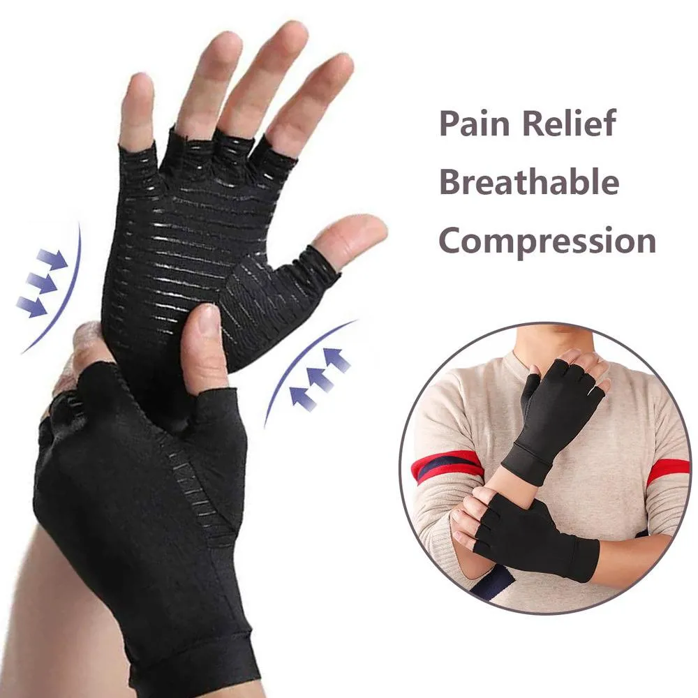 Copper Infused Therapeutic Compression Gloves For Men And Women