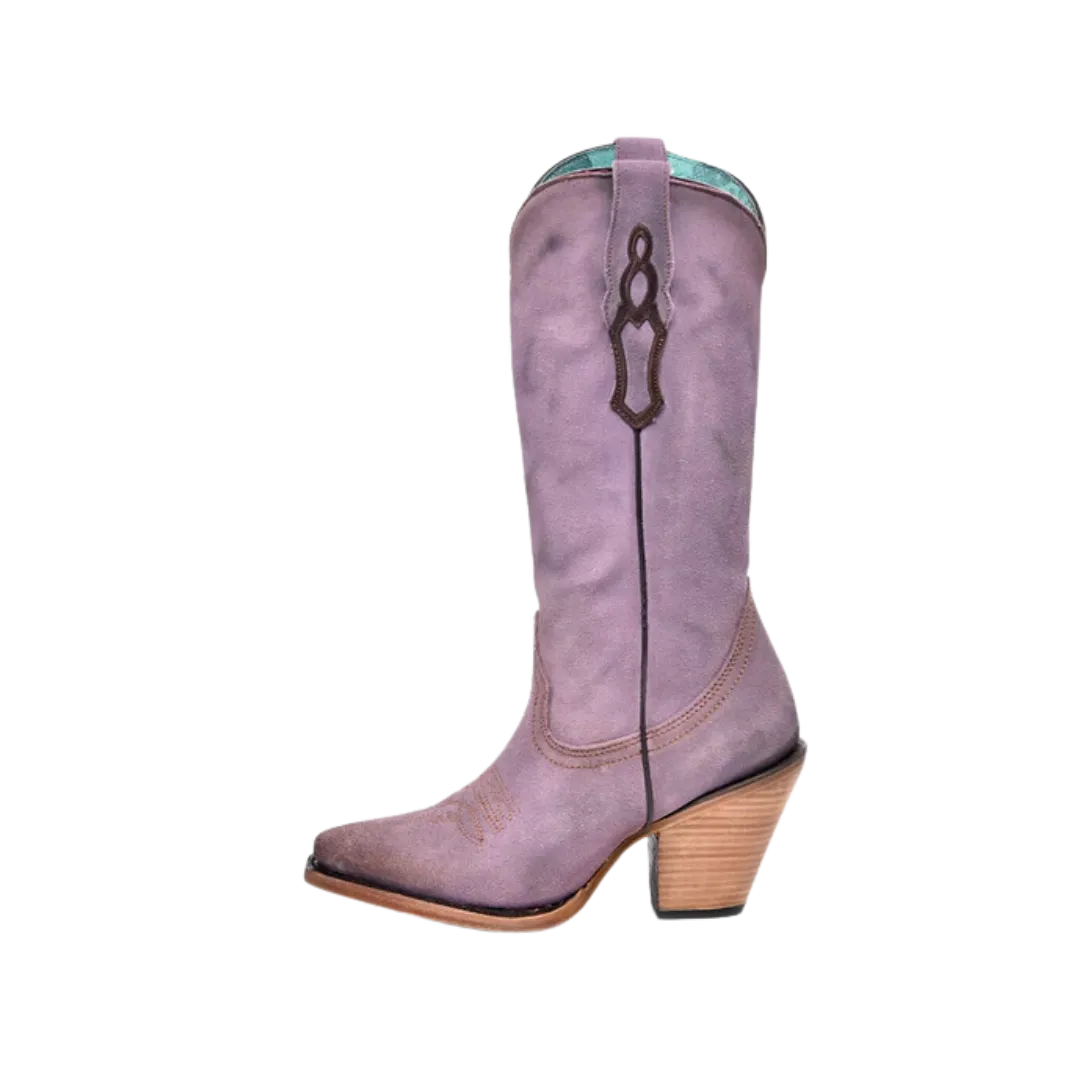 Corral Women's Lilac Embroidery Snip Toe Boots
