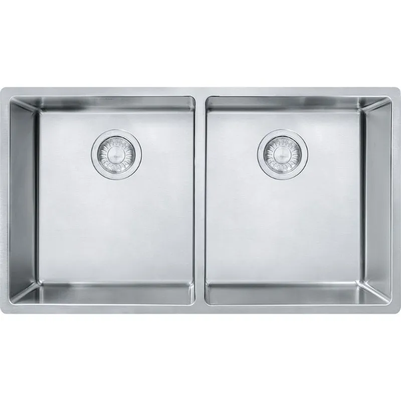 Cube 31.5" x 17.75" Stainless Steel Double Basin Kitchen Sink