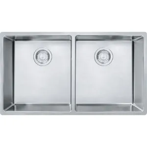 Cube 31.5" x 17.75" Stainless Steel Double Basin Kitchen Sink