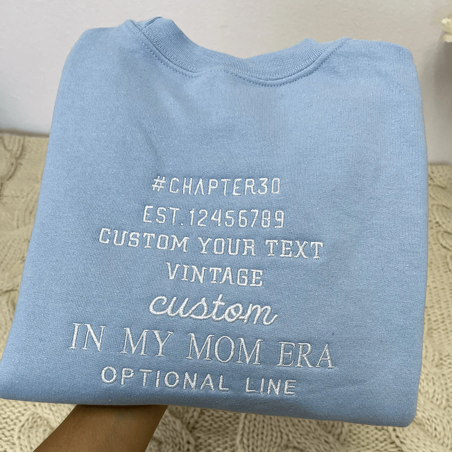 Custom Sweater Embroidery, Personalized Embroidered Sweatshirts