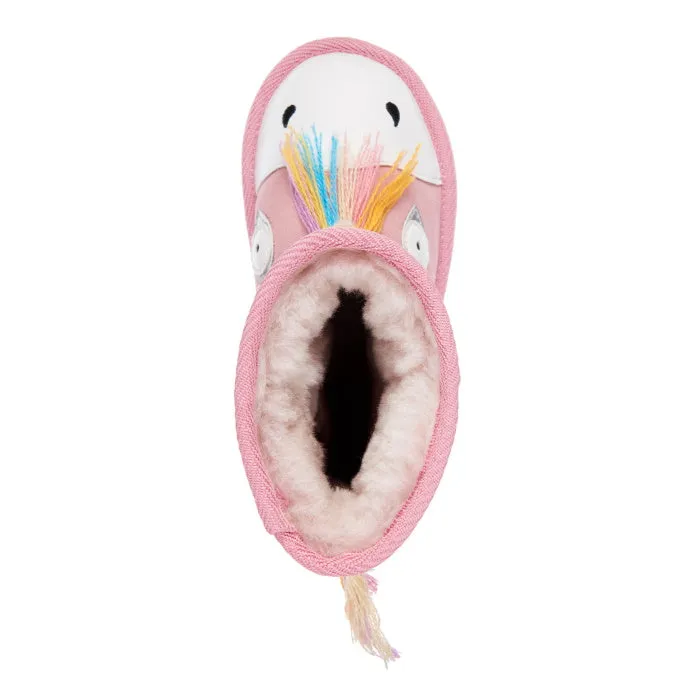 EMU Kids Magical Unicorn Pink Wool Boot