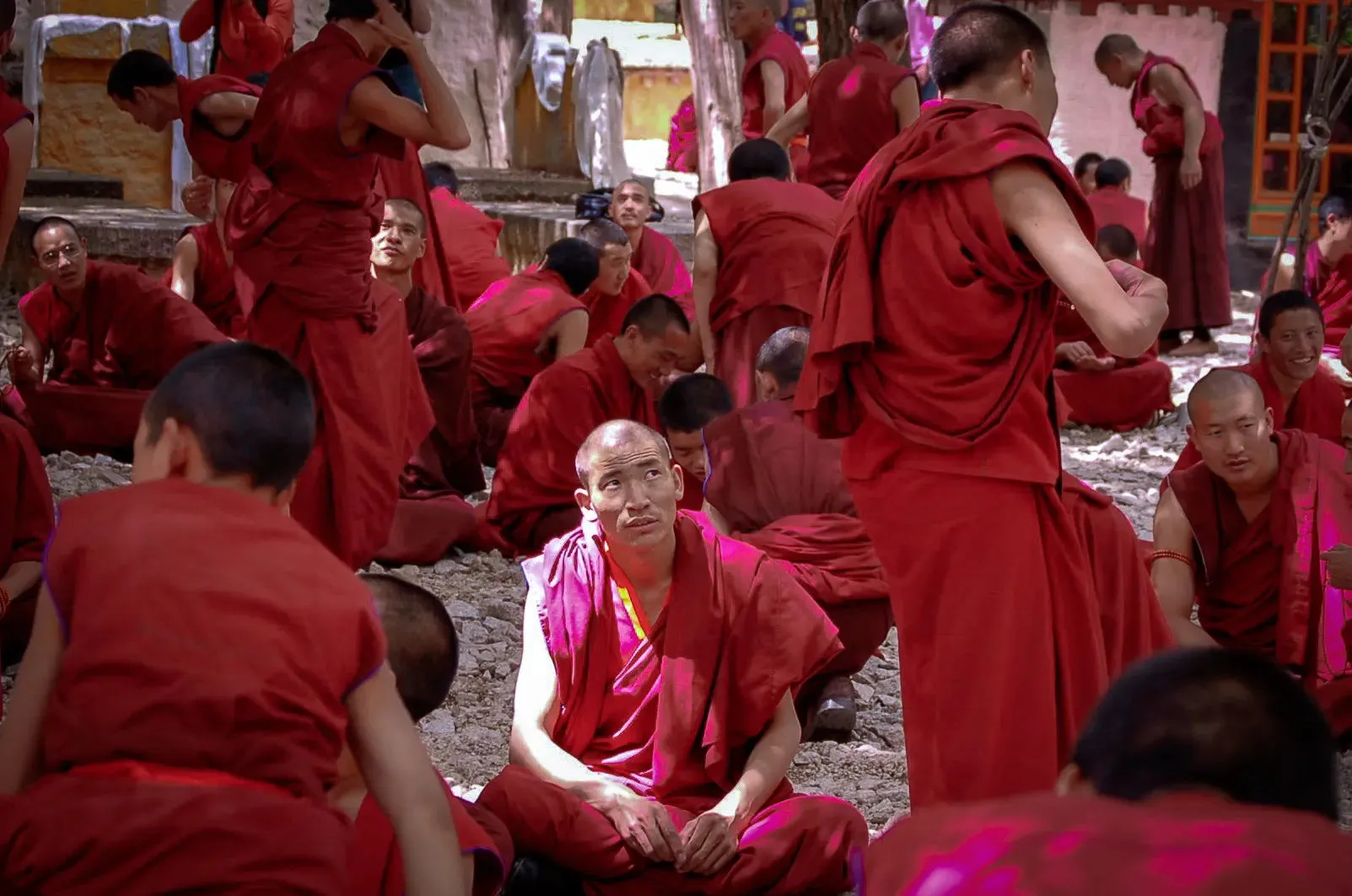 Enlightenment Unveiled: Tibetan Monks' Spirited Debate
