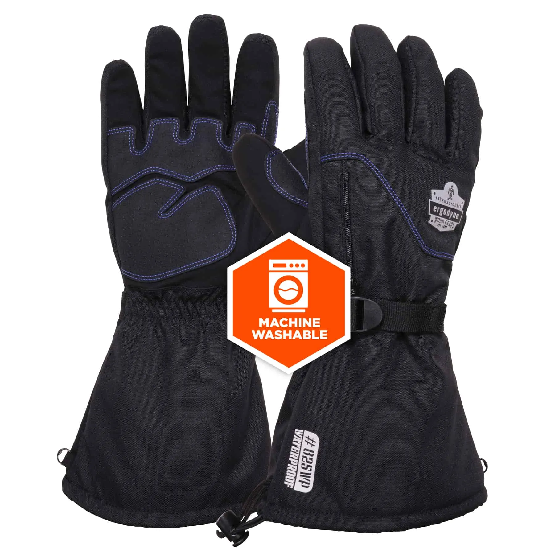 Ergodyne ProFlex 825WP Thermal Waterproof Winter Work Gloves - Black