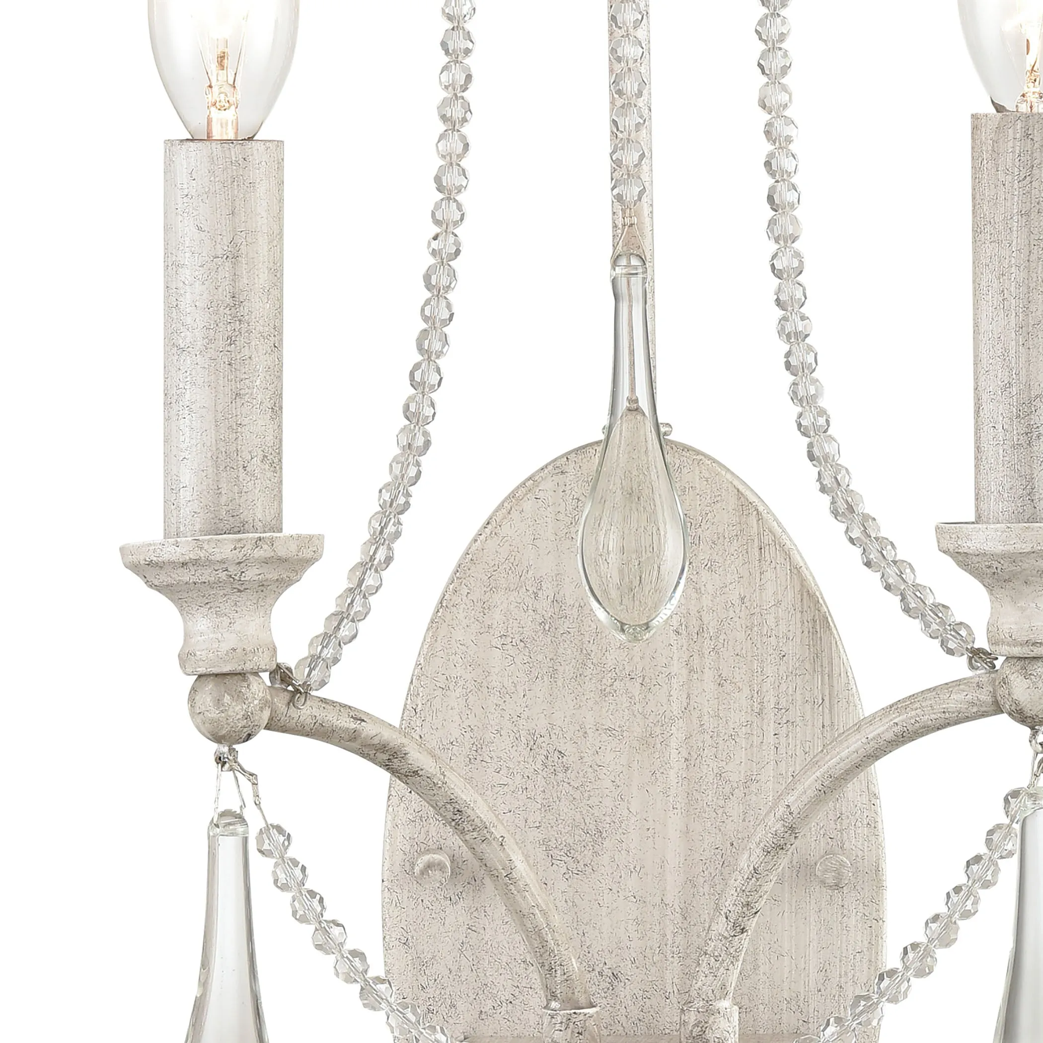 French Parlor 24" 2 Light Sconce in Vintage White