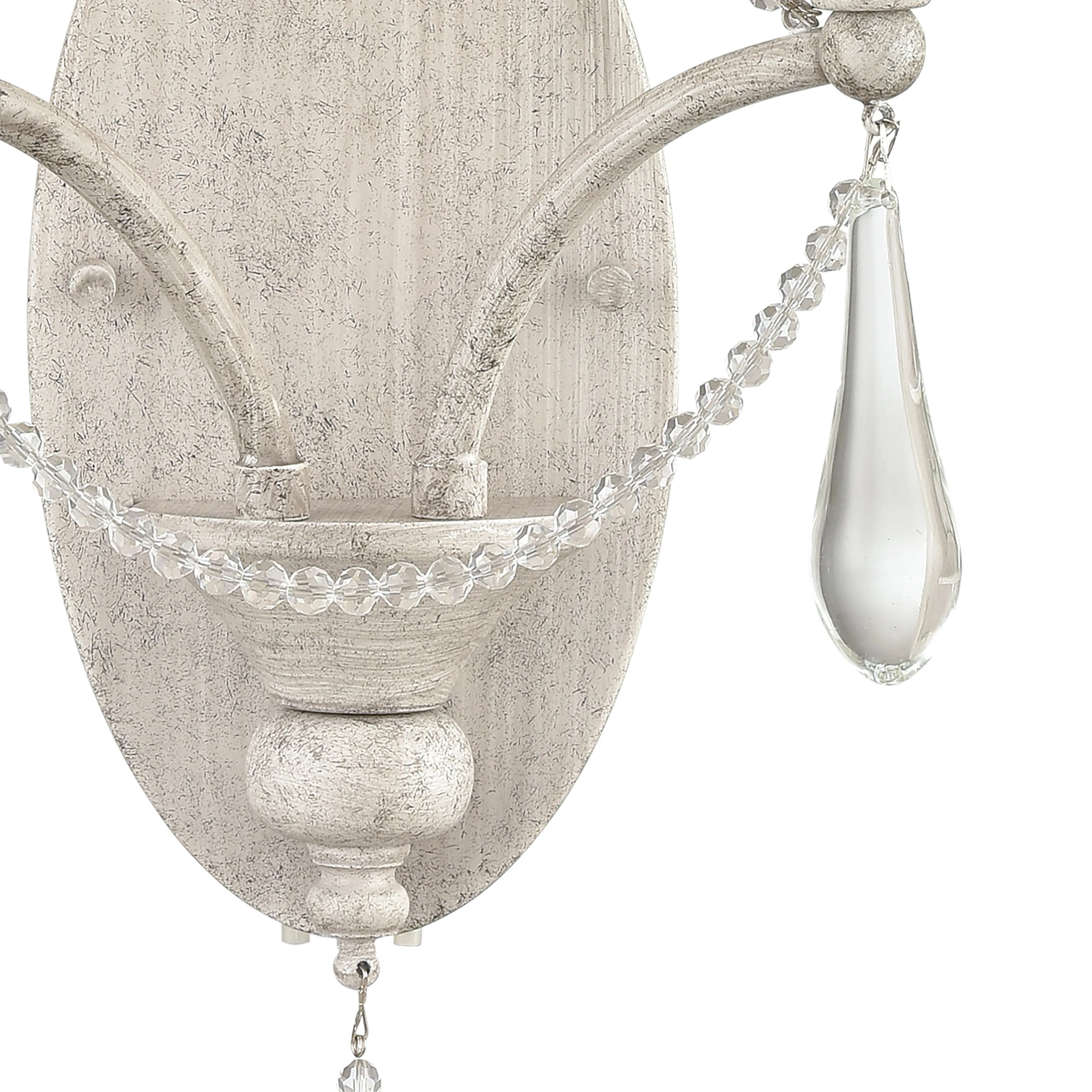 French Parlor 24" 2 Light Sconce in Vintage White