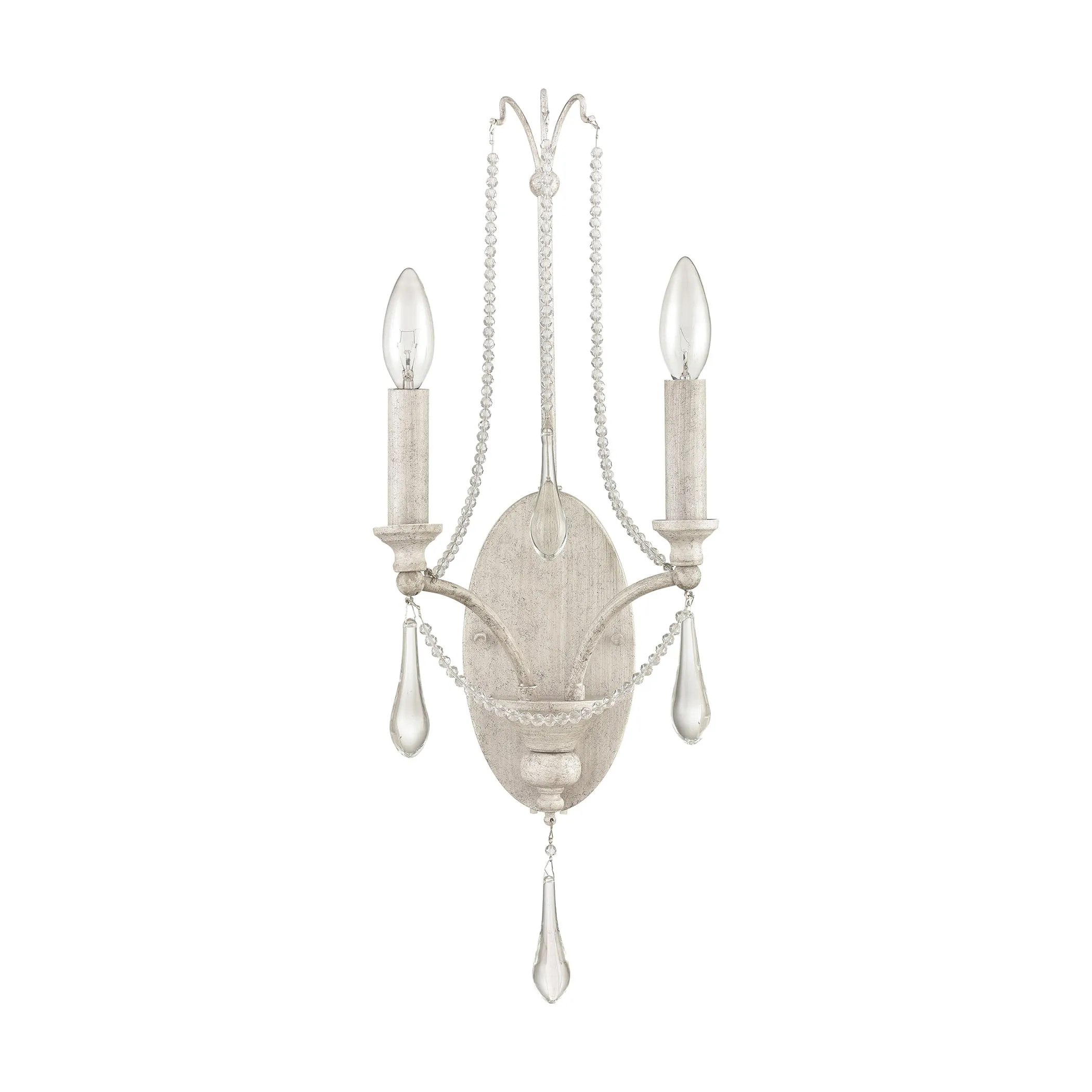French Parlor 24" 2 Light Sconce in Vintage White