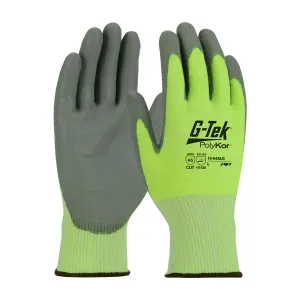 G-Tek PolyKor 16-645LG Seamless Knit Polyurethane Coated Flat Grip Safety Glove (One Dozen)