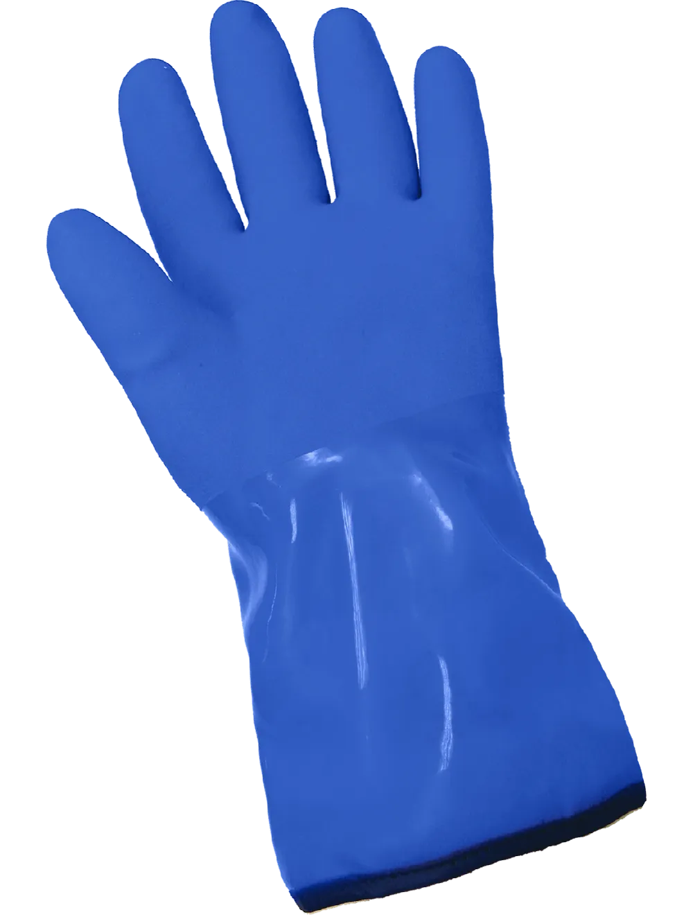 Global Glove FrogWear Cold Protection PVC Chemical Handling Gloves - Blue
