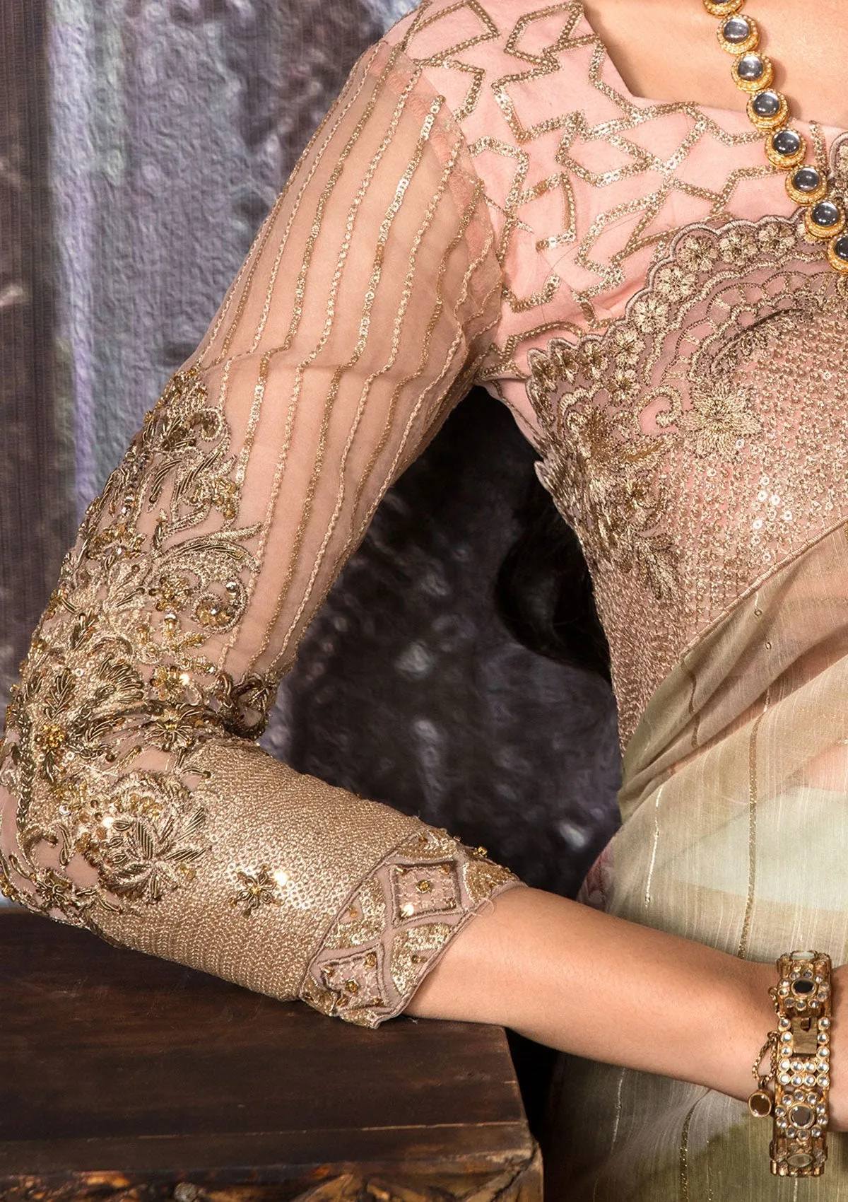 Jahan Aara by Nayab Saree Collection – NS 001 Dhanak