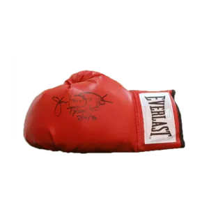James "Buster" Douglas Autographed Red Boxing Glove (Mike Tyson K.O. 2-11-90 Inscription Included) JSA