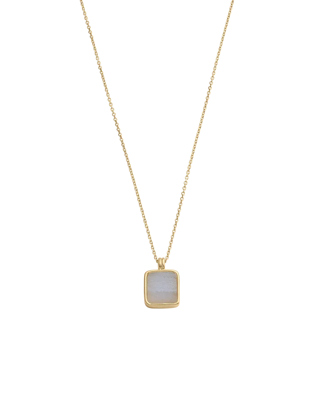 Kirstin Ash Blue Lace Agate Pendant Necklace  (Gold Vermeil)
