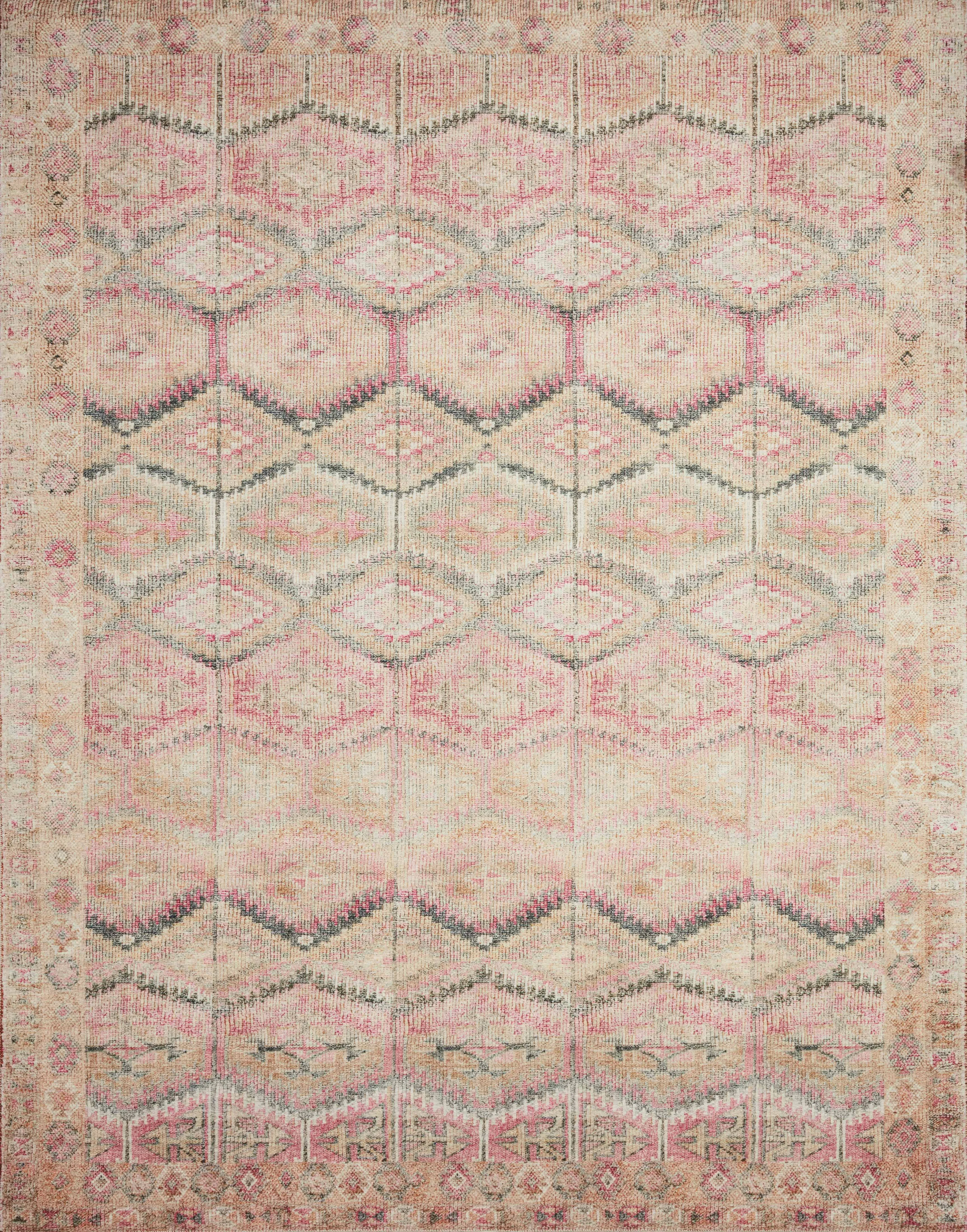 Layla Rug in Pink & Lagoon