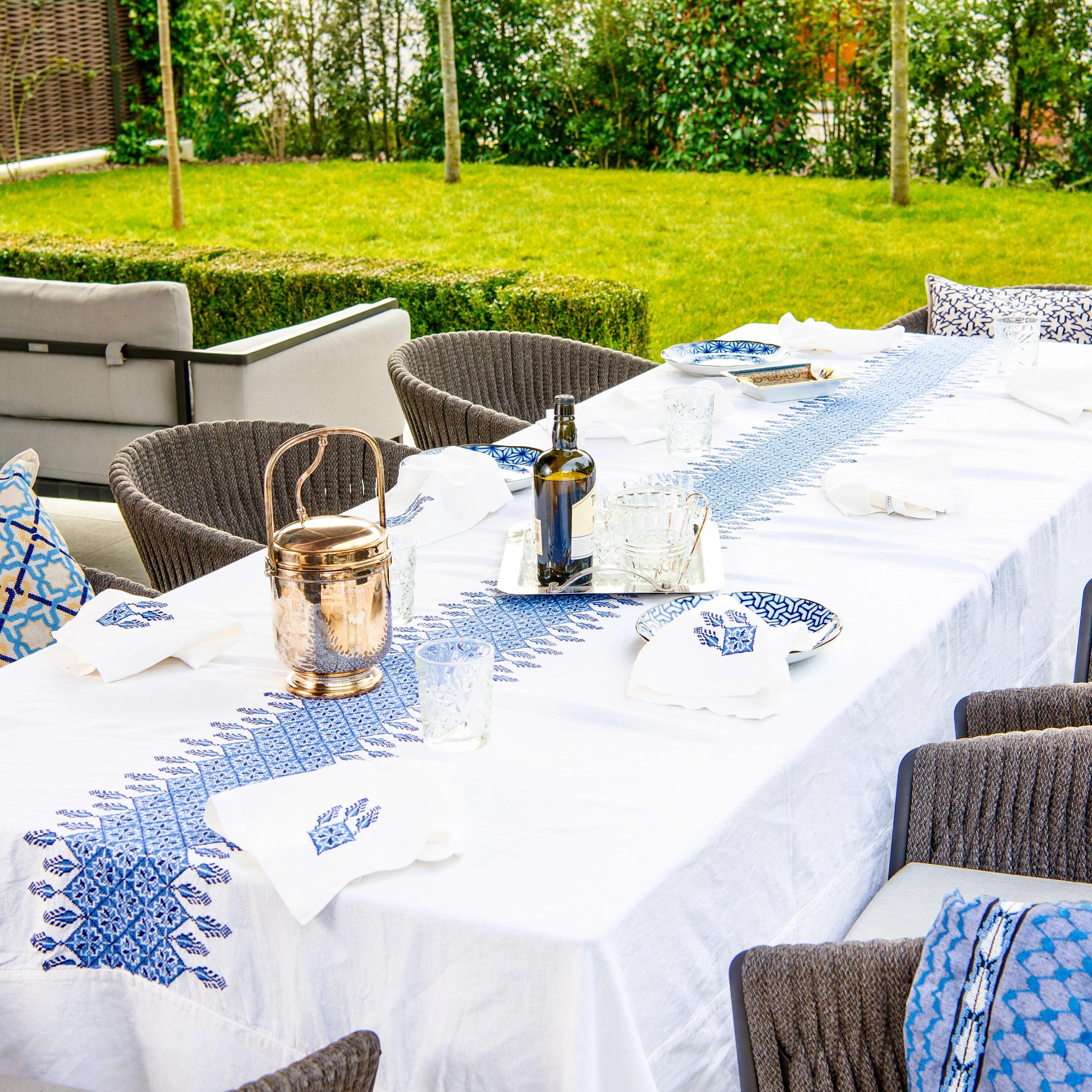 LINEN TABLECLOTH SHOOTING STAR  | 350 x 180 cm