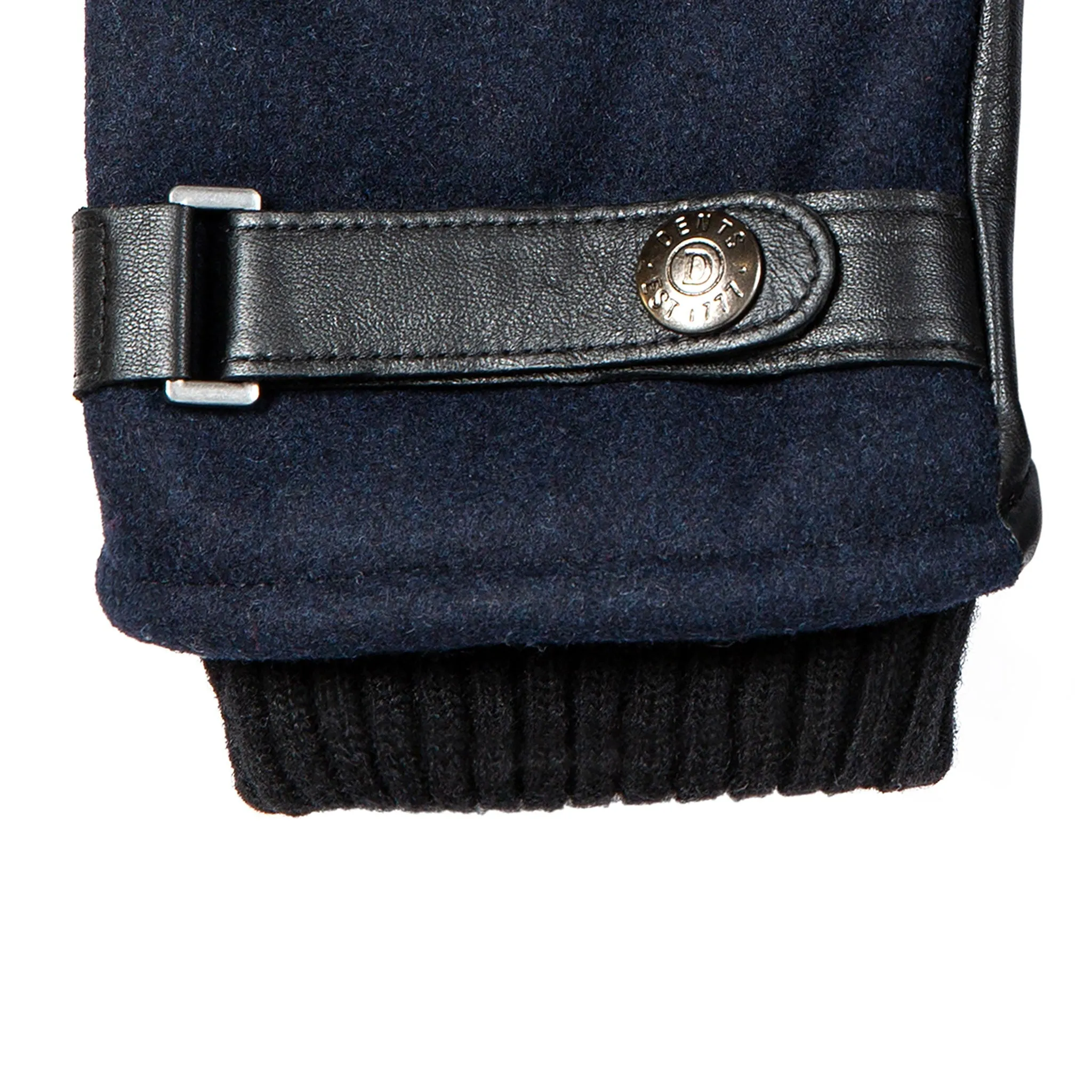 Men’s Touchscreen Lined Flannel and Leather Gloves