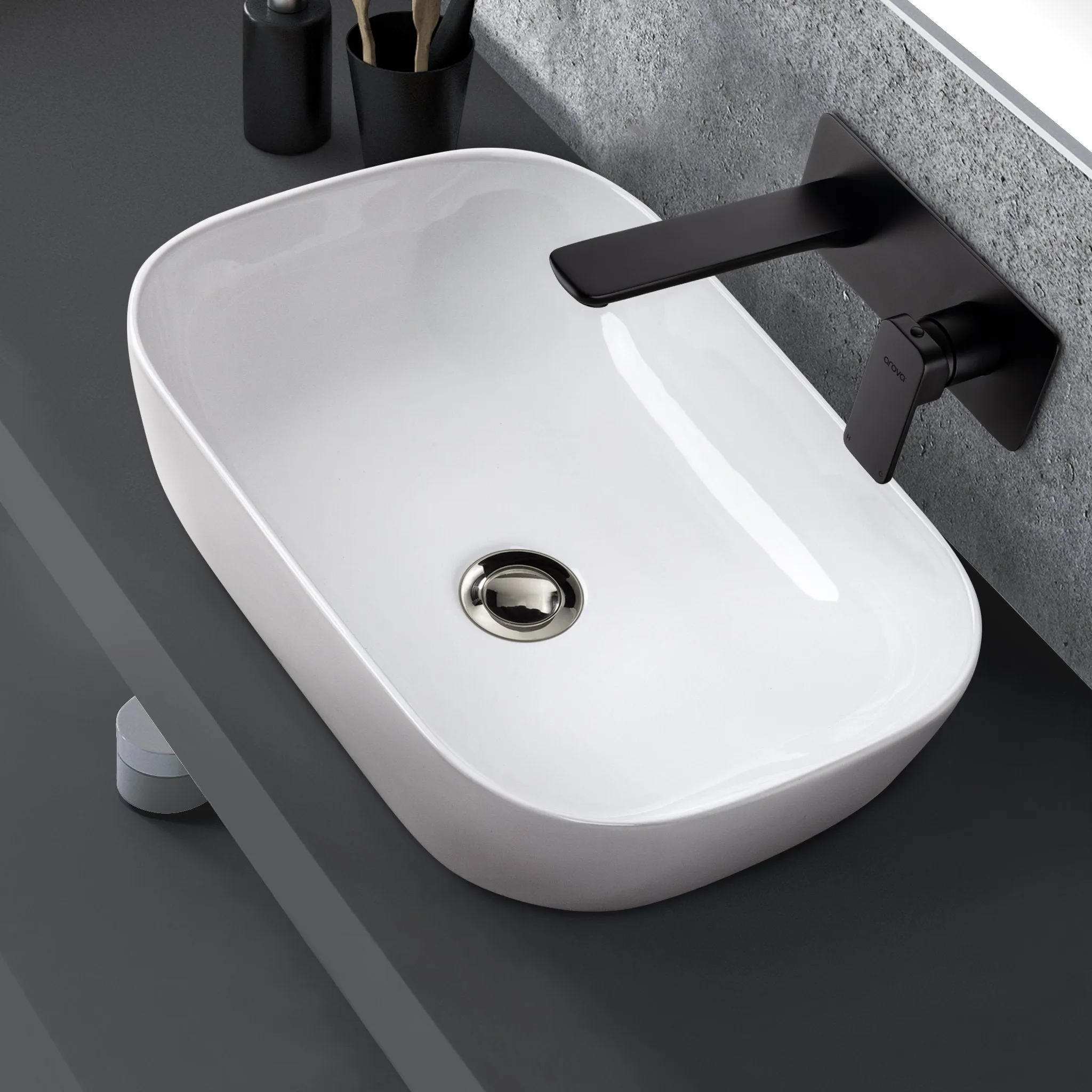 MICA 46 Above Counter Basin Gloss White