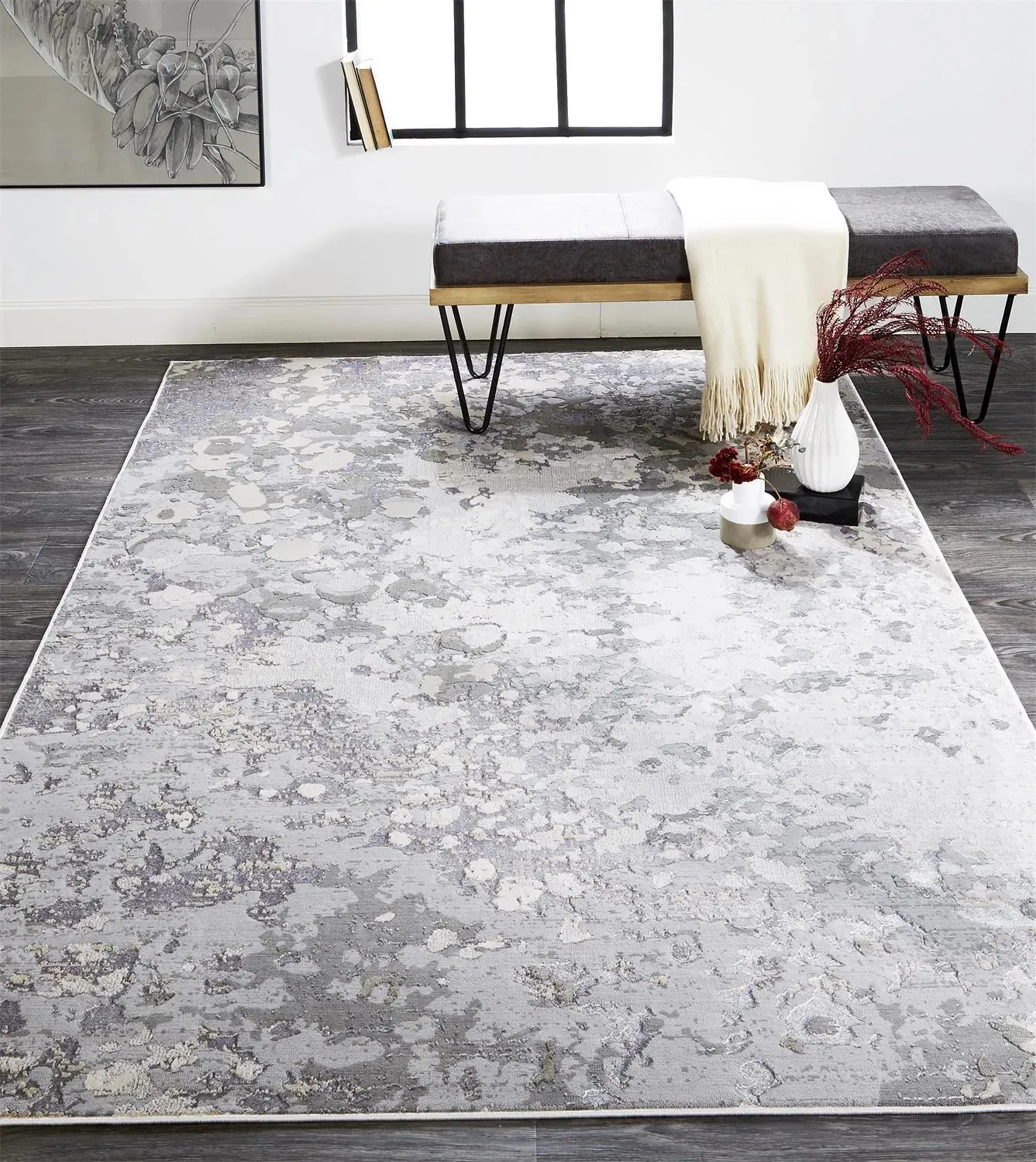 Micah 6943336F Silver/Grey Rug