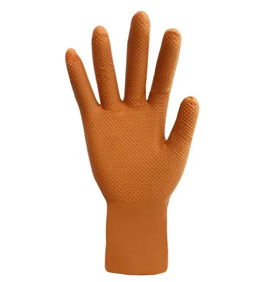 Orange Nitrile Industrial Grade Gloves 500/ct - 8 Mil