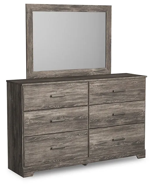 Ralinksi Queen Panel Bed with Mirrored Dresser