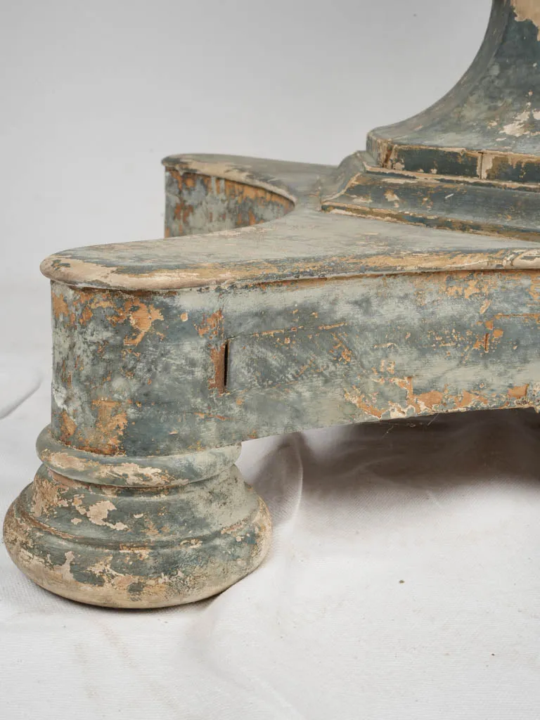 Round antique French center table w/ marble top