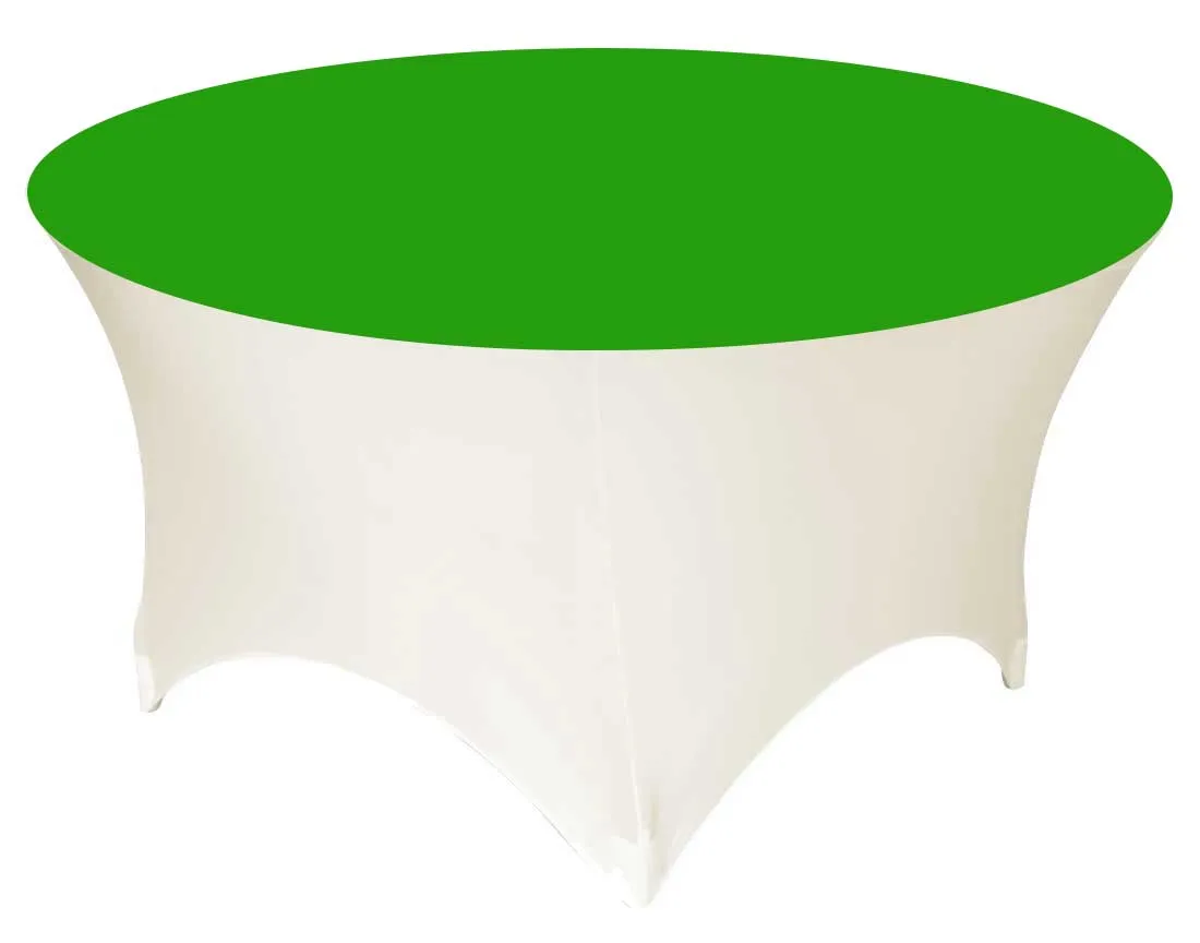 Round Spandex Table Topper With Elastic
