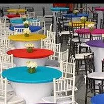 Round Spandex Table Topper With Elastic