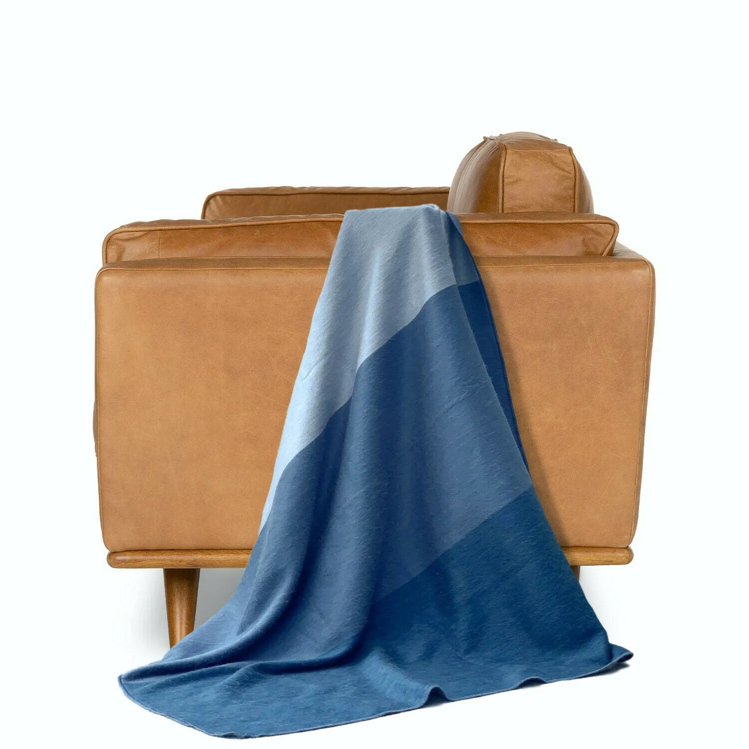 Soft & Warm Baby Alpaca Wool Reversible Throw Blanket / Sofa Cover - Small 63" x 59"