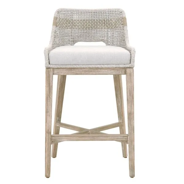 Tide Pool Bar Stool Taupe & White