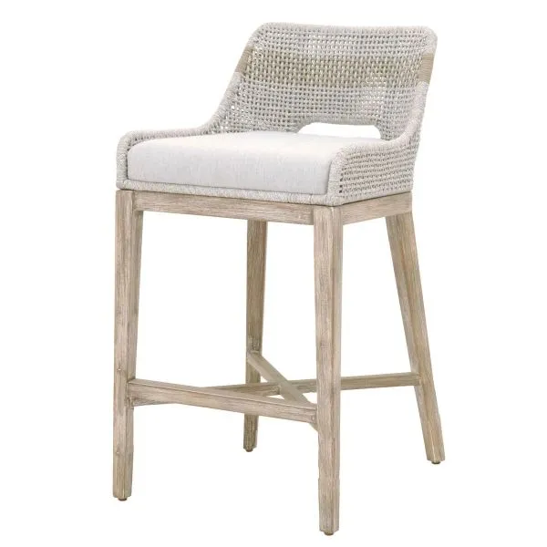 Tide Pool Bar Stool Taupe & White