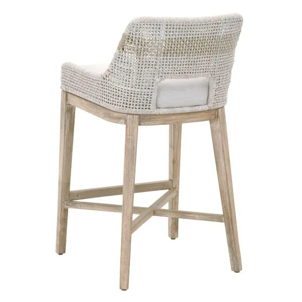 Tide Pool Bar Stool Taupe & White