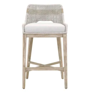 Tide Pool Bar Stool Taupe & White