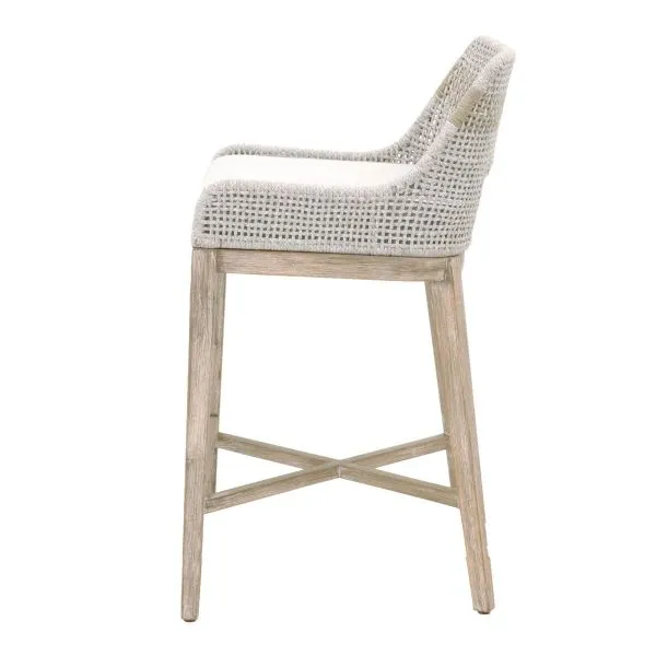 Tide Pool Bar Stool Taupe & White