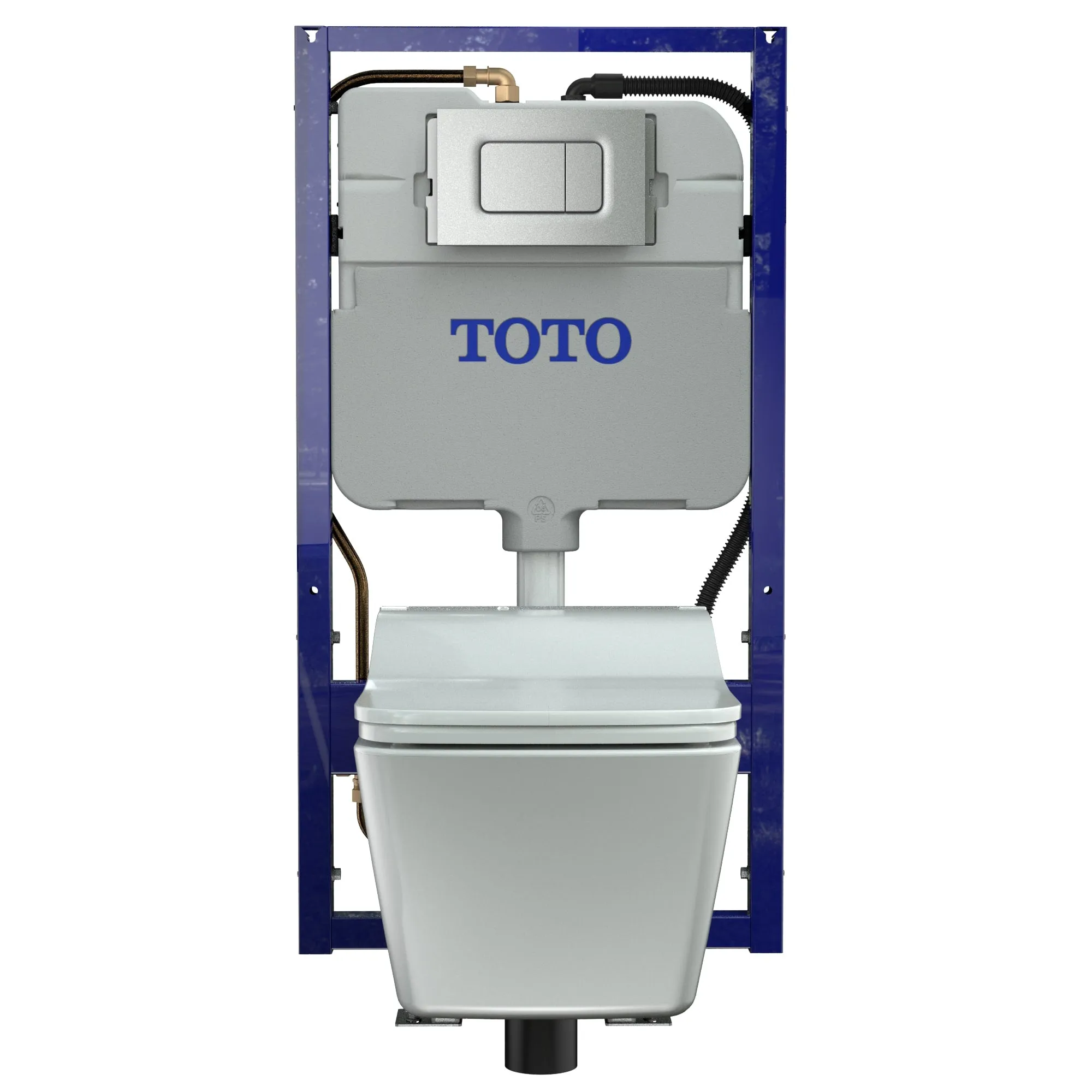 TOTO SW4549AT60#01 SW WASHLET  Ready Square Electronic Bidet Toilet Seat with Auto Flush in Cotton White