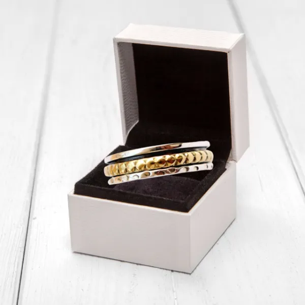 Two-Tone Chic Anxiety Spinning Ring