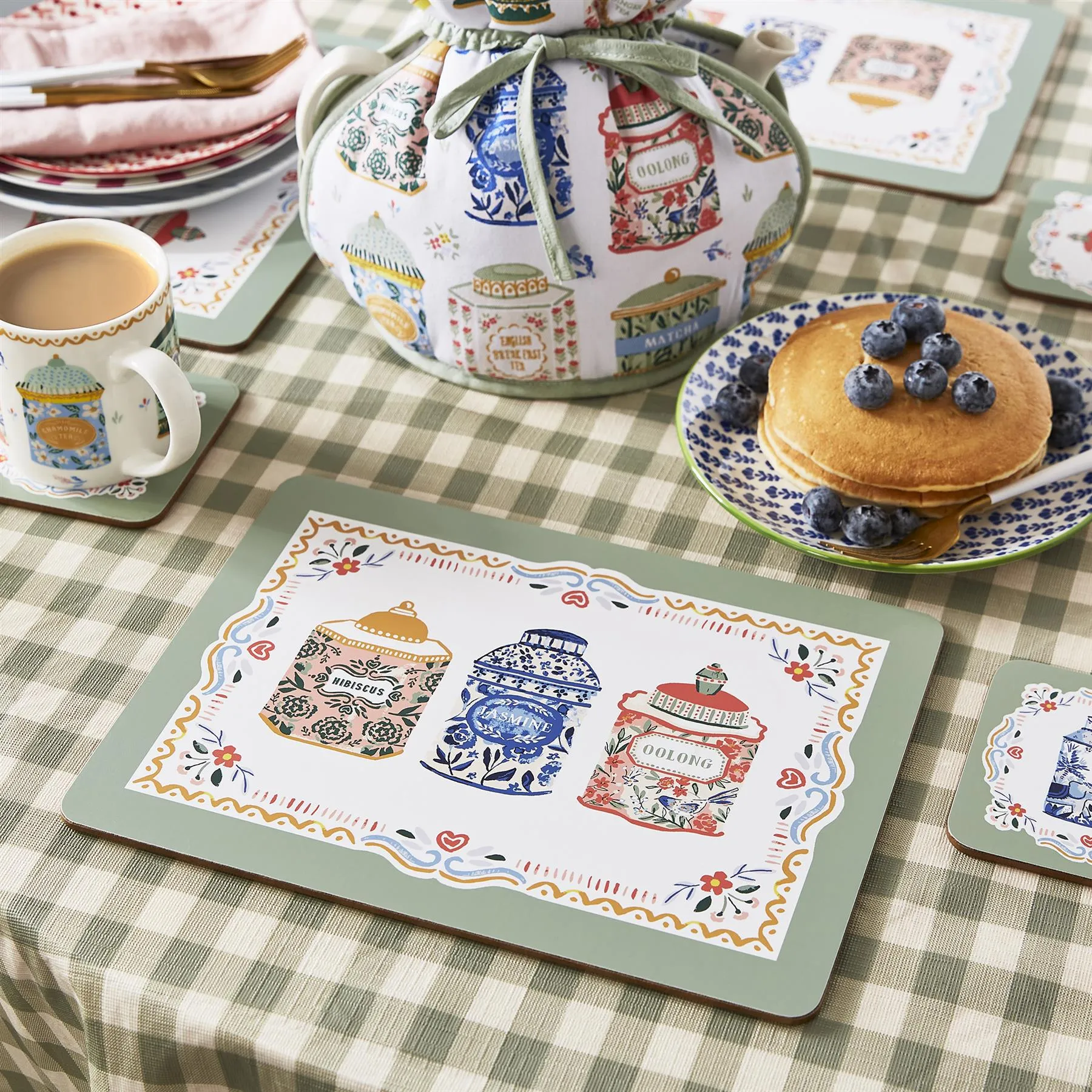 Ulster Weavers Tea Tins Placemat - 4 Pack One Size in Multi
