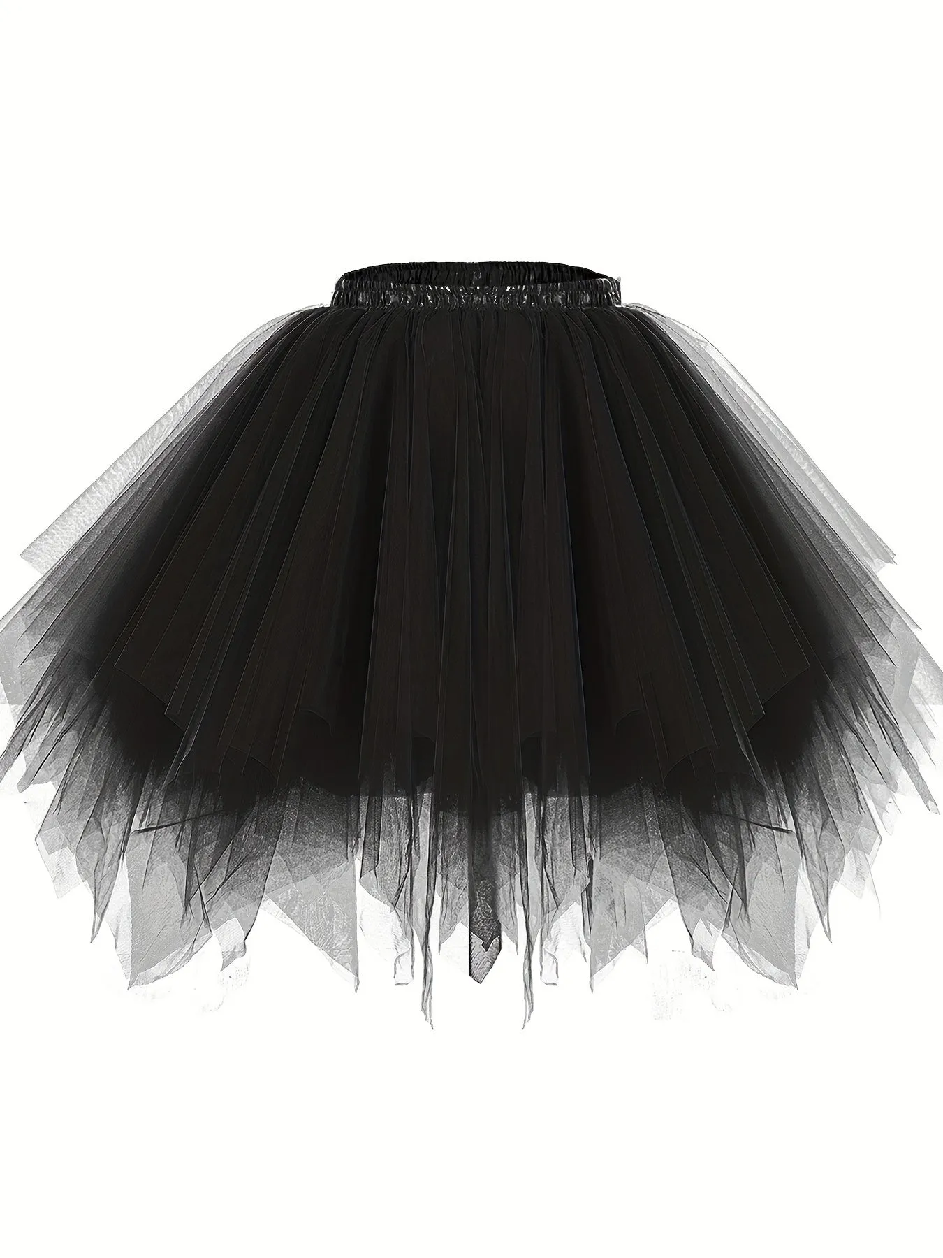 Vintage Inspired Mesh Overlay Tulle Skirt for Womens Party Wear