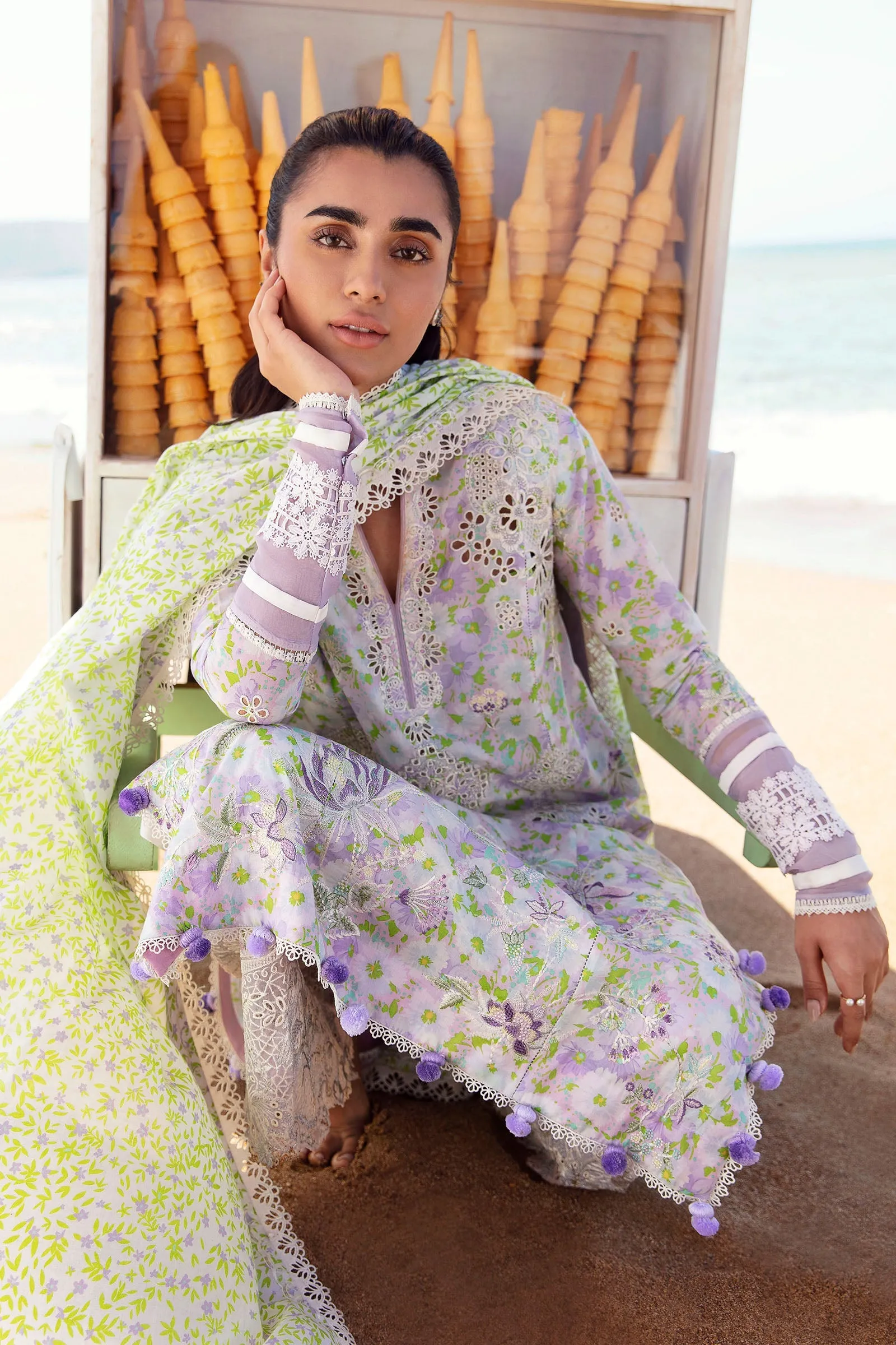 Zaha by Khadijah Shah Lawn Collection 2023 – ELA (ZL23-03 A)