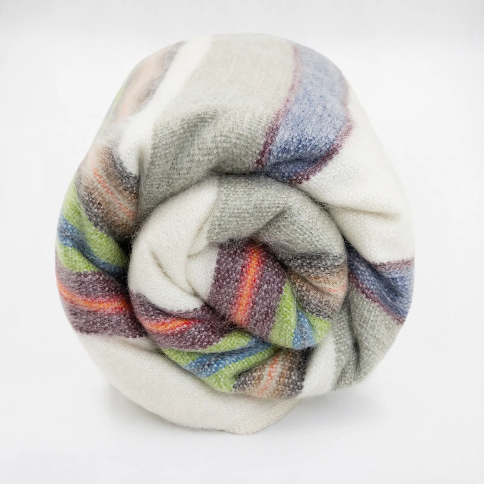 Zuro - Baby Alpaca Wool Throw Blanket / Sofa Cover - Queen 95 x 67 in - pastel colors